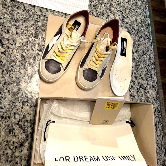 Golden Goose Yellow and Black Sneakers - Picture 1 of 10